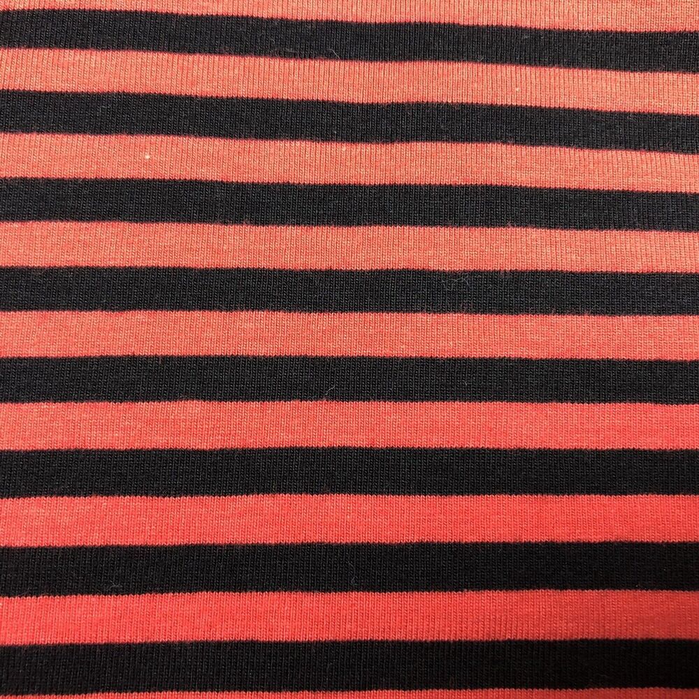 Torrid Pencil Skirt Size 00 Woman 10/12 Red Black Stripe Foldover Stretch Knit - Picture 3 of 9